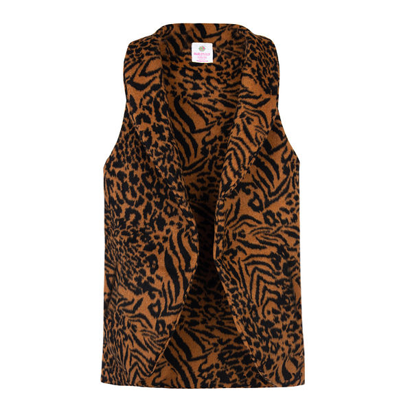 faux fur tiger vest