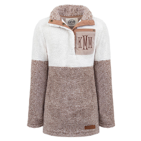oatmeal sherpa pullover
