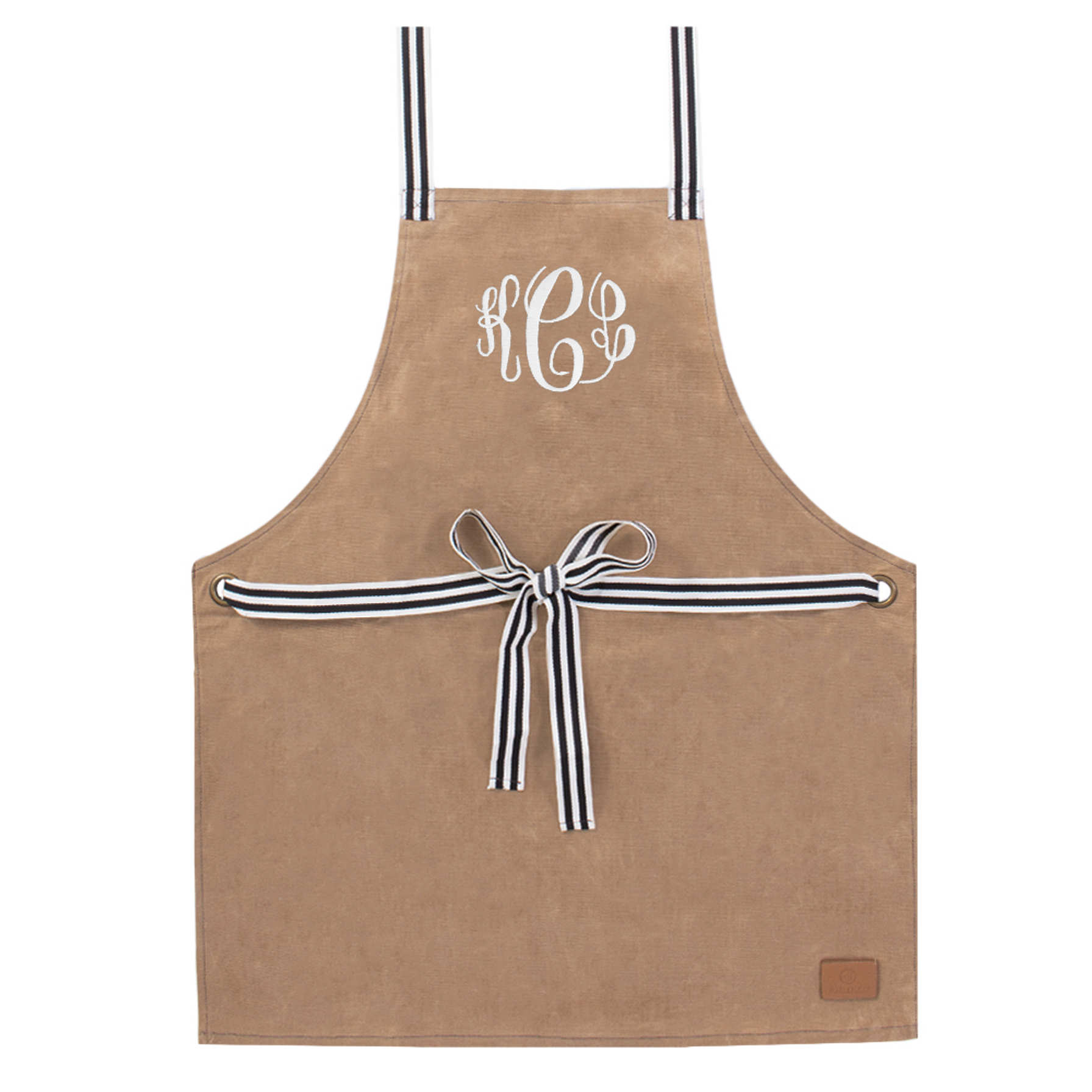Monogram Scalloped Apron Personalized Cooking Apron