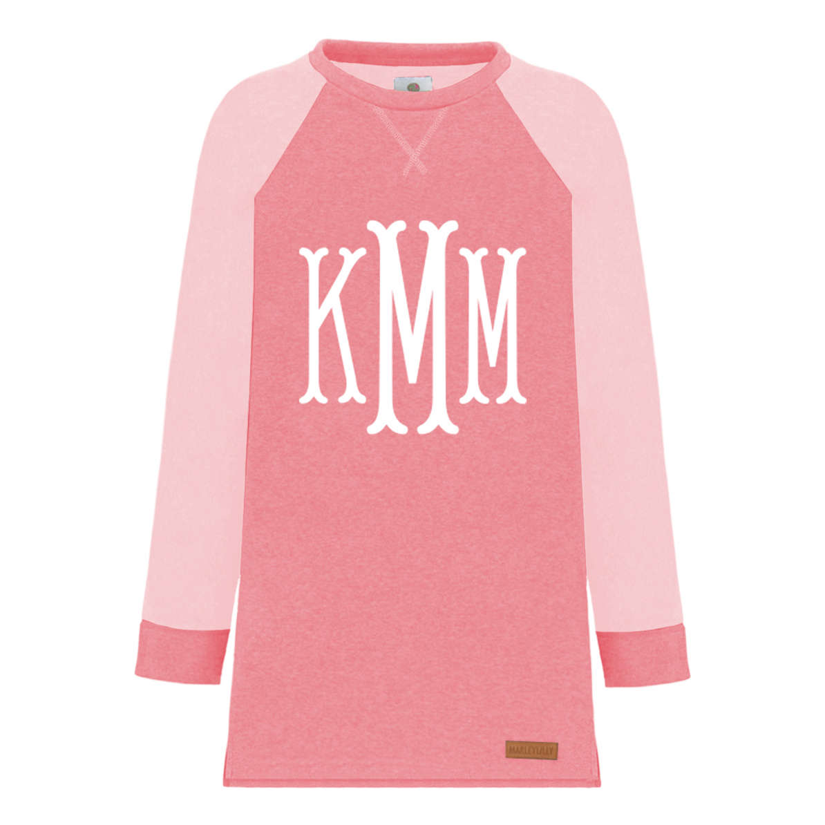 Raglan Sleeve 100% Cotton Sweatshirt with Embroidered Letters 