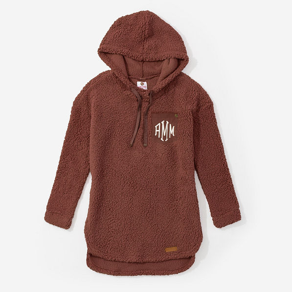 Monogrammed Sherpa Pullover