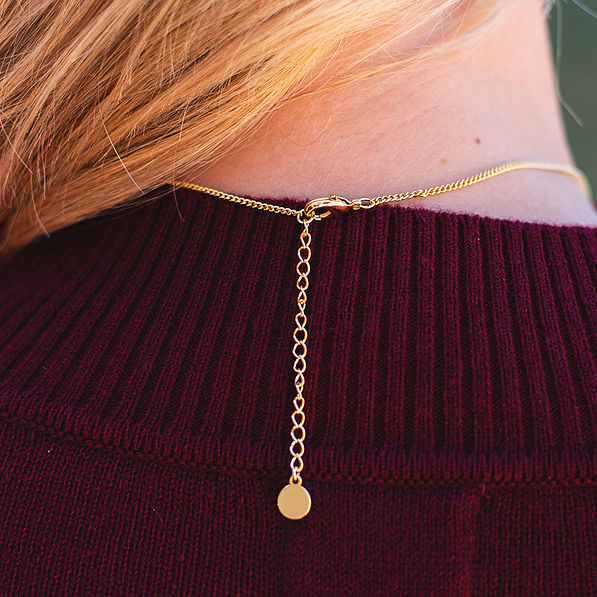 lobster claw clasp with chain extender on necklace