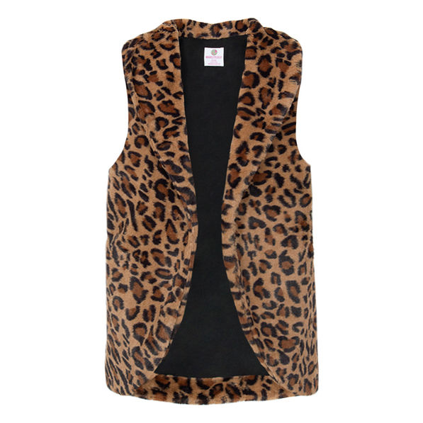 Cozy Faux Fur Leopard Vest