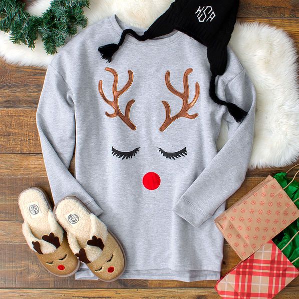 Reindeer sweatshirt on sale