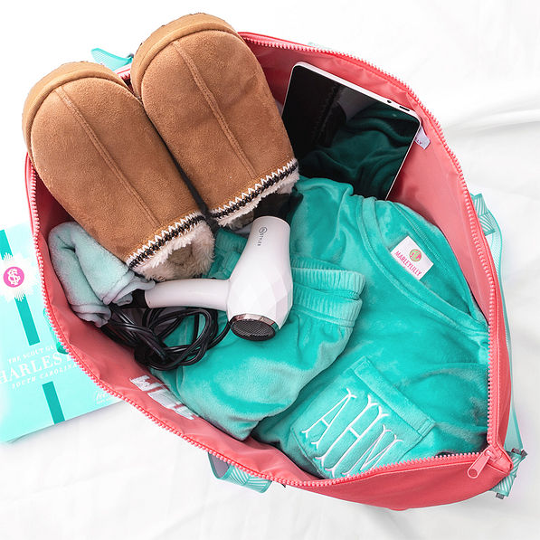 watermelon weekend bag inside shot