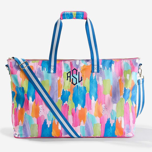 Personalized Weekender Bags | Seersucker Duffles– Pink Ever After