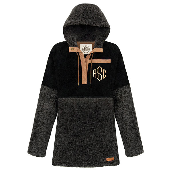 monogrammed sherpa hoodie