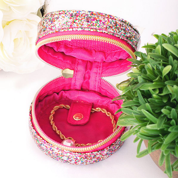 mini confetti accessories case with snap loop
