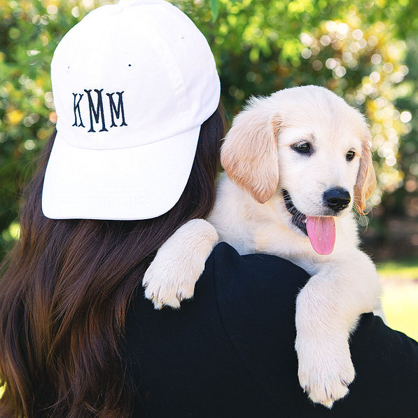 cute monogram hats