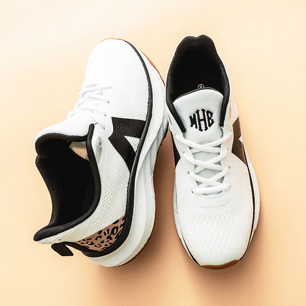 Monogrammed Leopard Sneakers