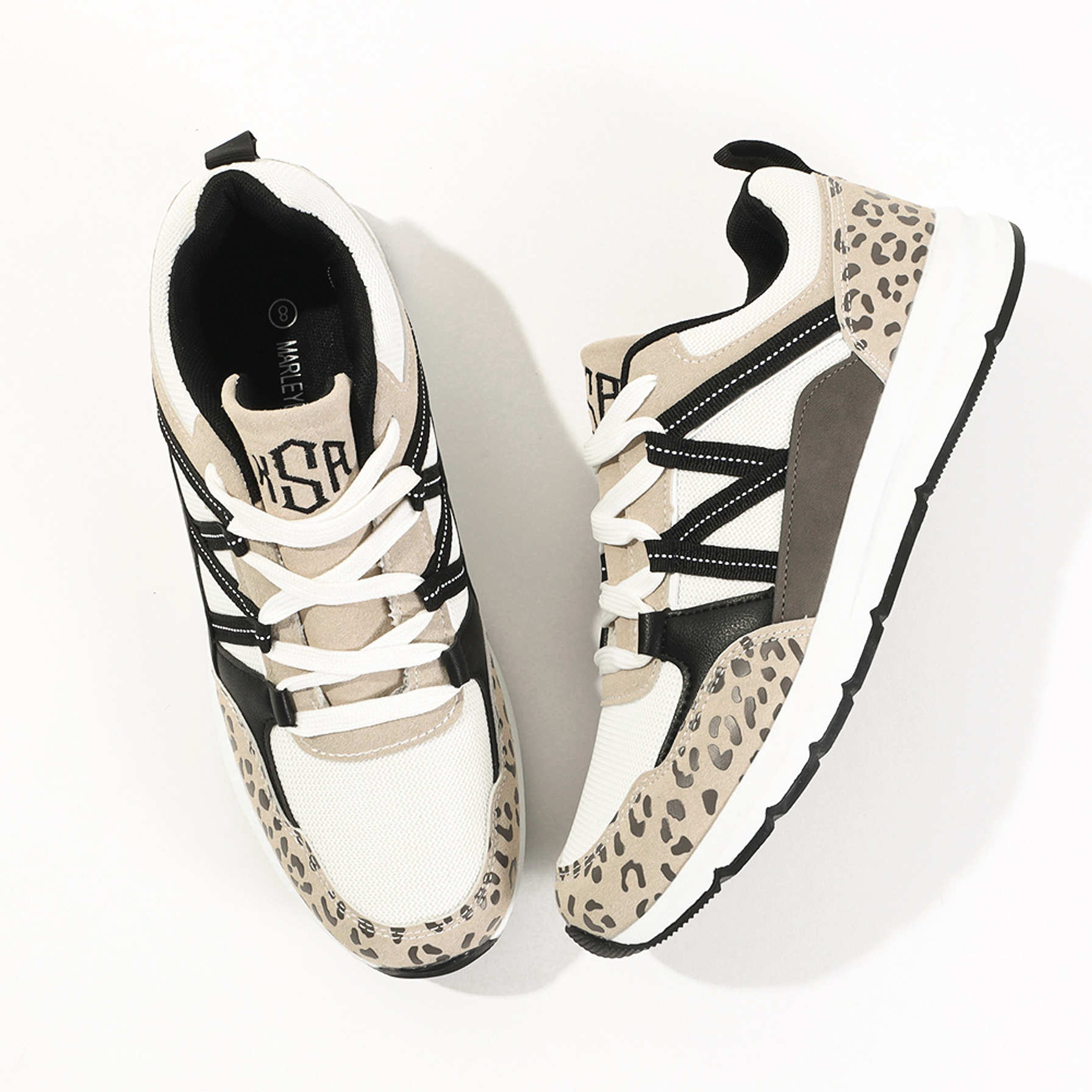 Monogrammed Leopard Sneakers | Lightweight Mesh & Foam