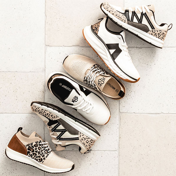 group shot leopard sneakers