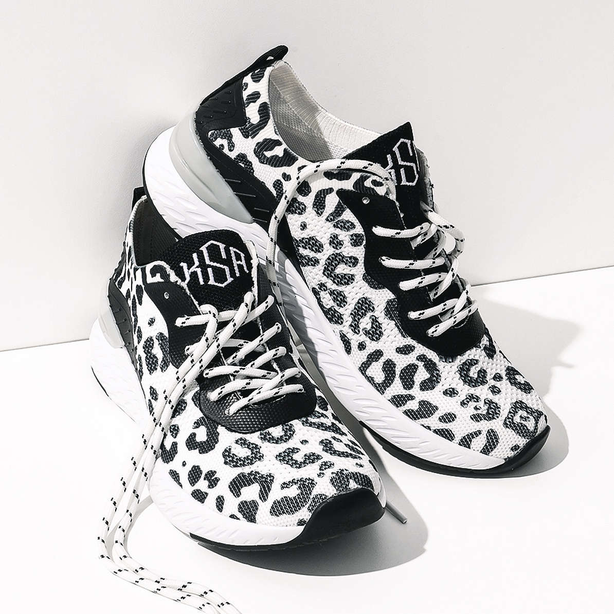 Monogrammed Leopard Sneakers | Lightweight Mesh & Foam