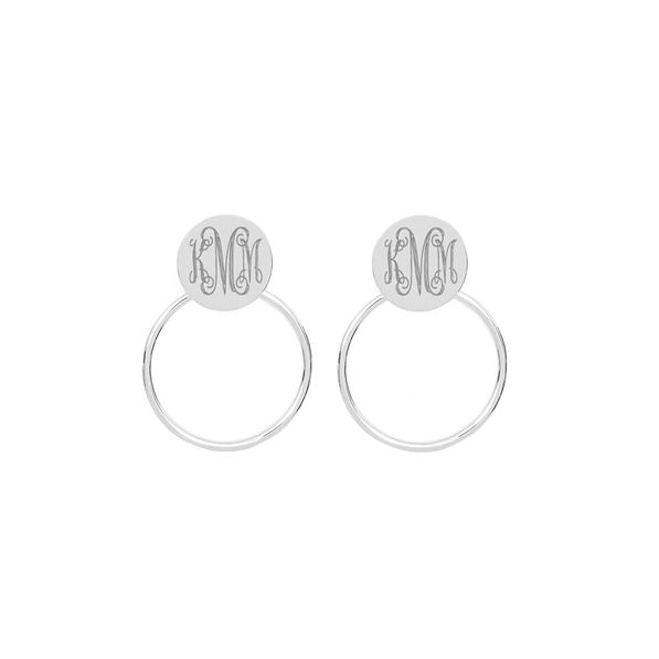 Monogrammed Earrings and Engraved Earrings - Marleylilly