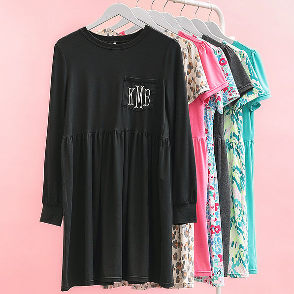 Monogrammed T-Shirt Dress