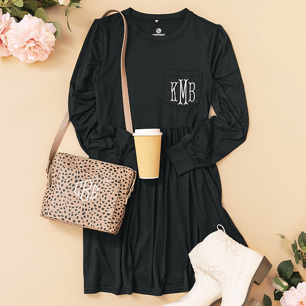 black long sleeve t shirt dress ootd