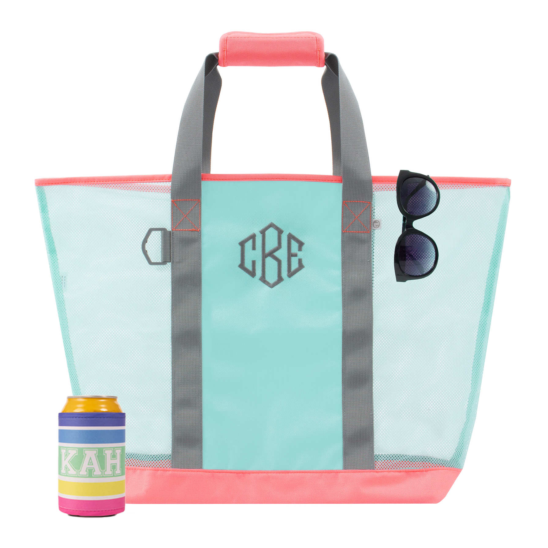 Monogrammed Mesh Beach Bag Marleylilly