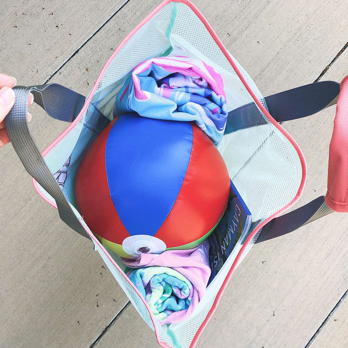 Monogrammed Mesh Beach Bag Marleylilly