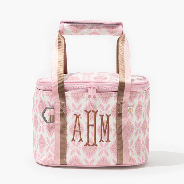 Personalized Small Cooler in Blush Mosaic