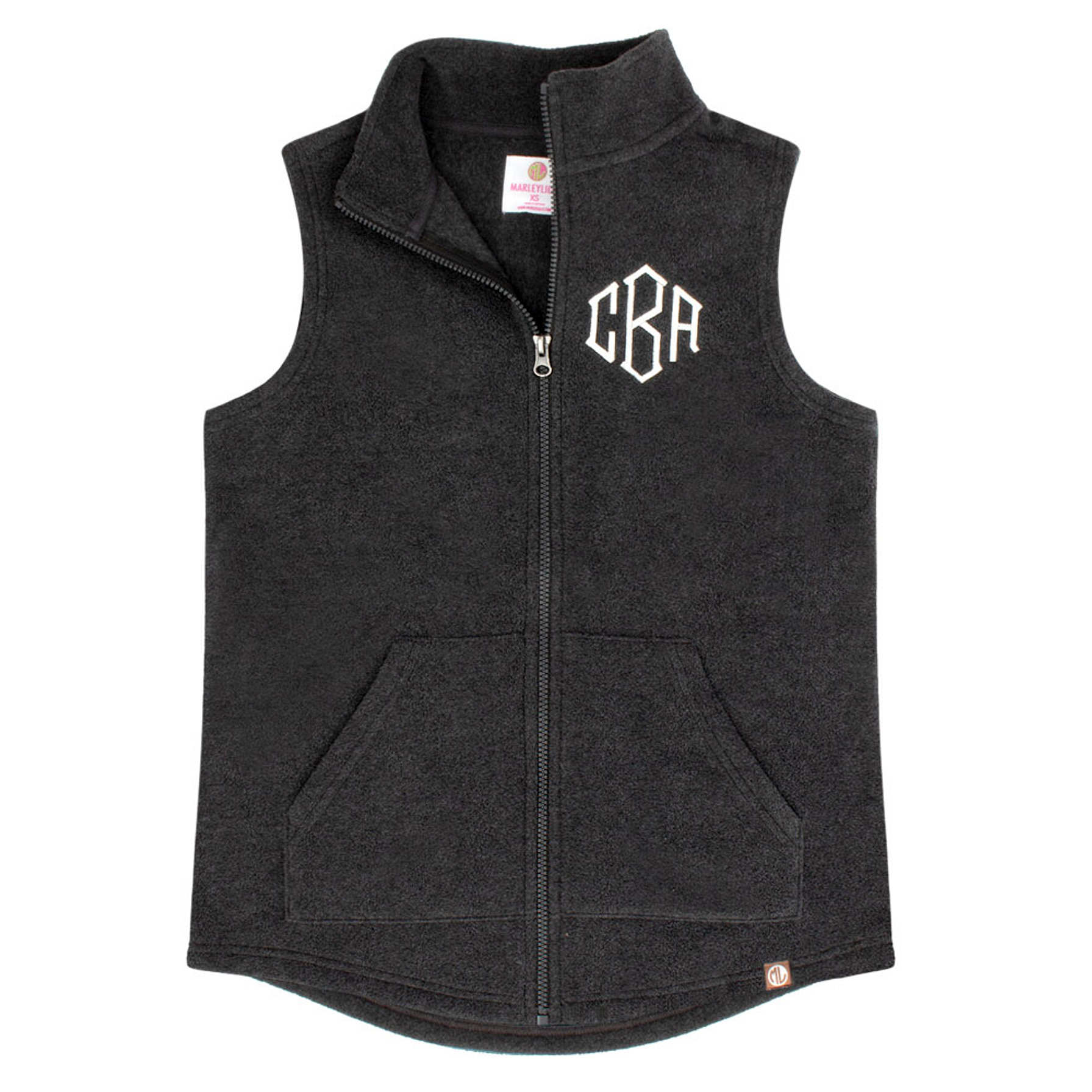 Ladies Personalized Fleece Vests - Marleylilly