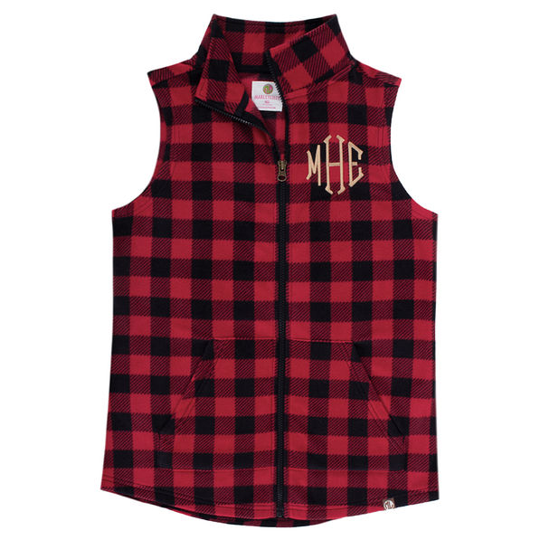 buffalo plaid sweater vest
