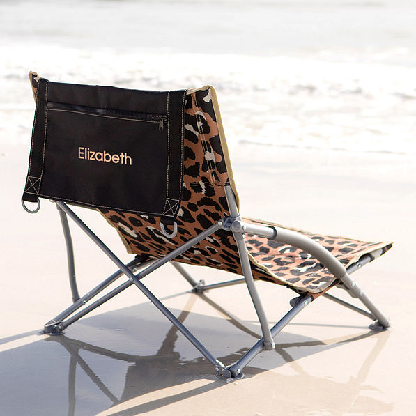 beach chair in sand - cheetah
