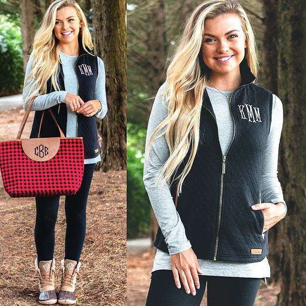 Pctilly Quilted Vest Vest Virtual Pink Print