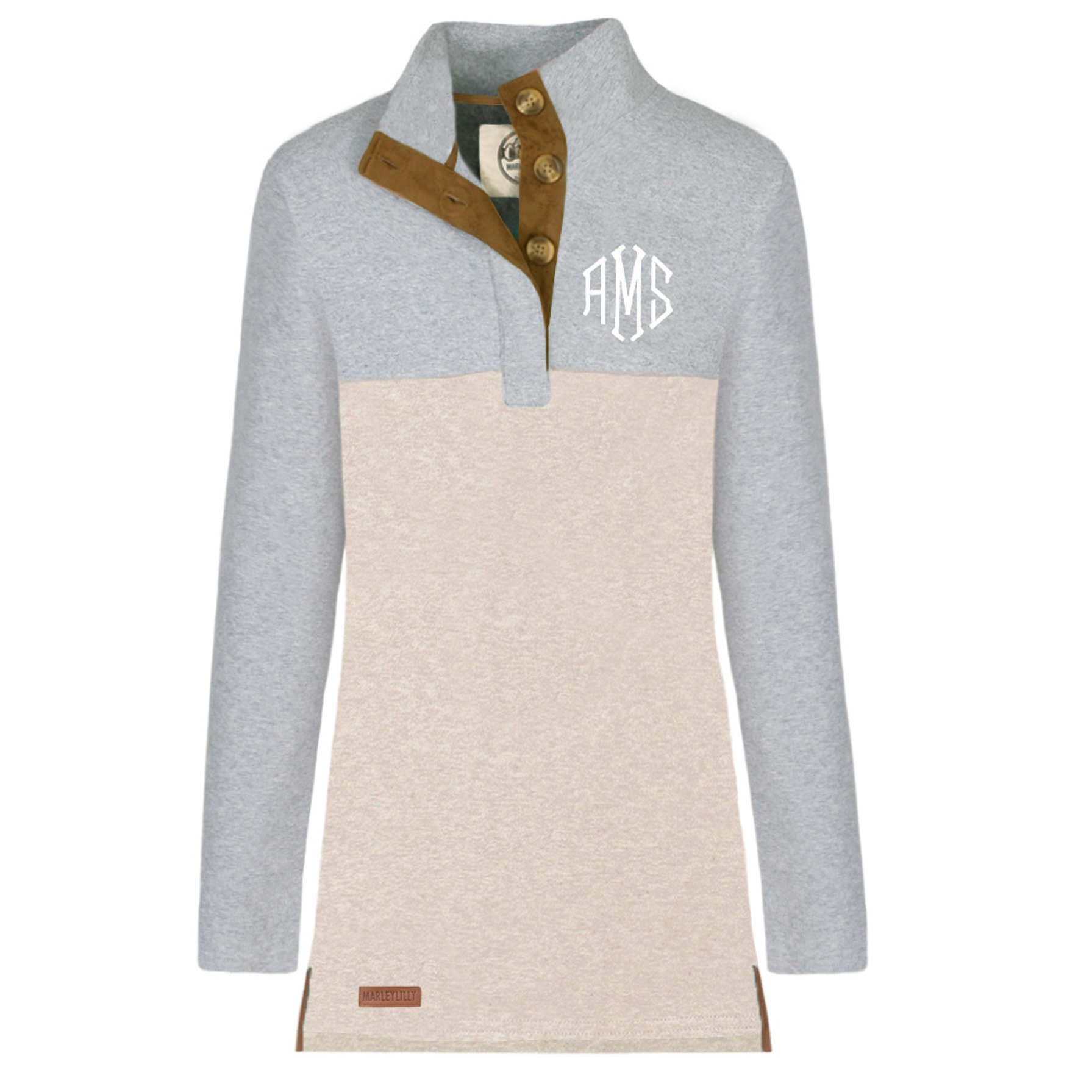 Monogrammed Popover Sweater Tunic - Marleylilly