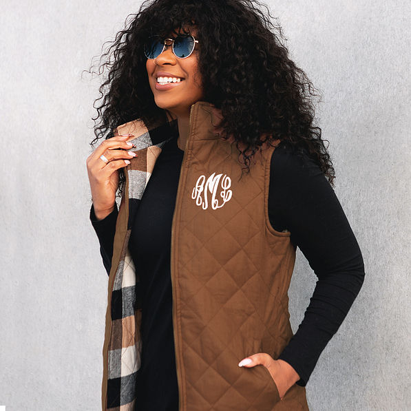 monogrammed hickory reversible vest monogram