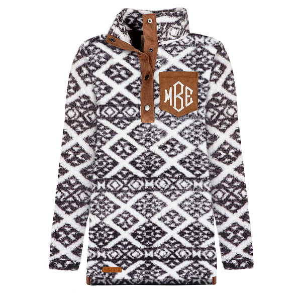 Monogrammed sherpa outlet pullover