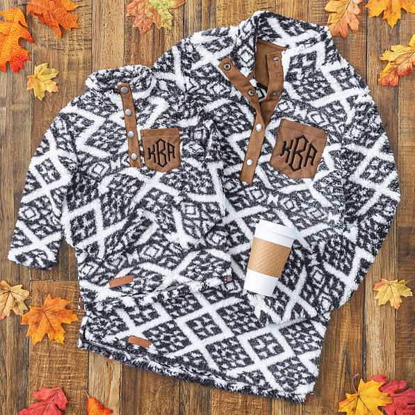 mom and me vintage sherpa pullovers