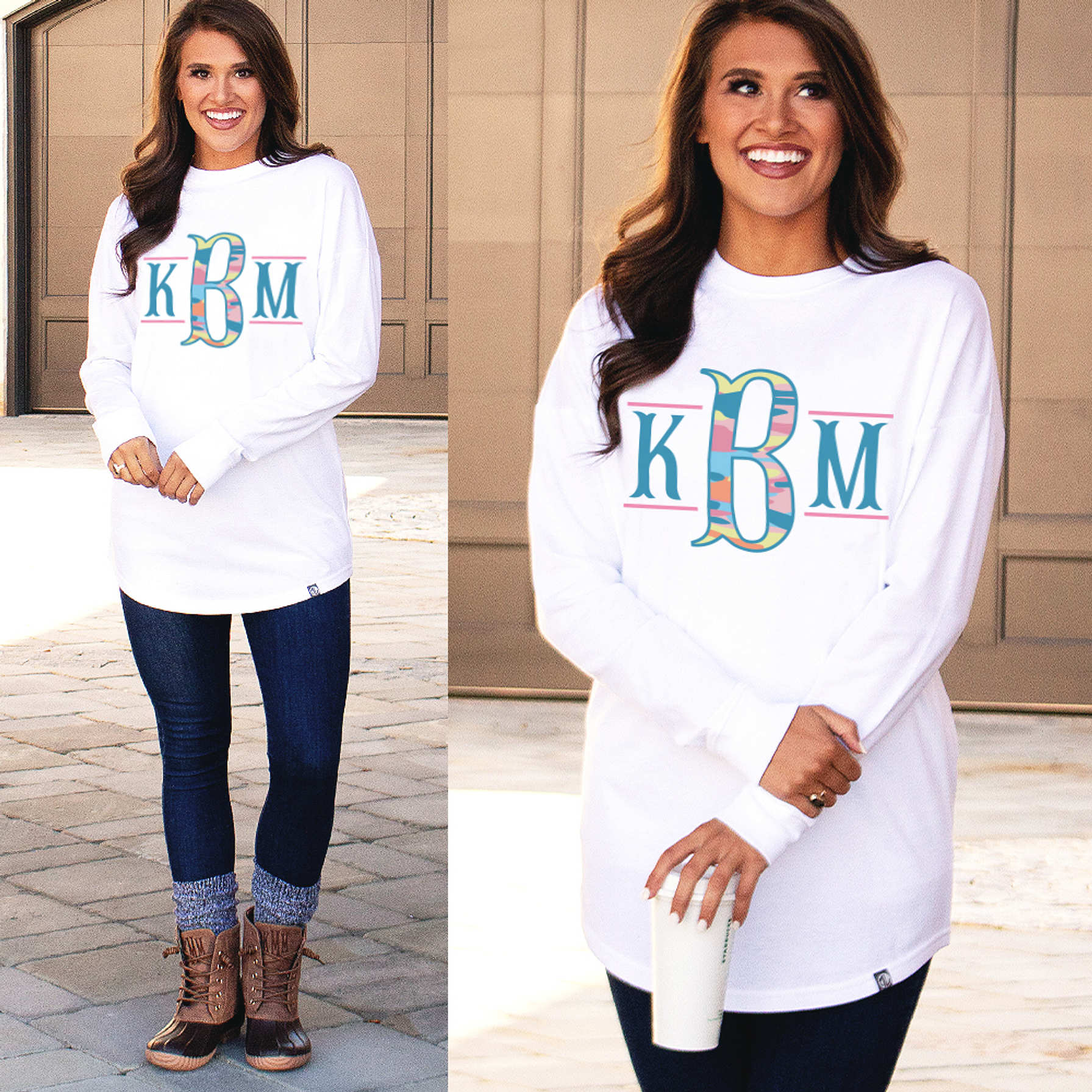 Monogrammed Long-Sleeve T-Shirt - Marleylilly