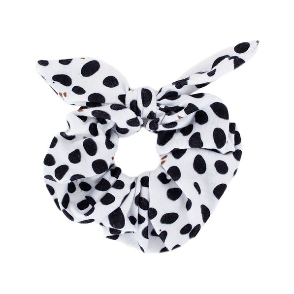 leopard scrunchie on white background