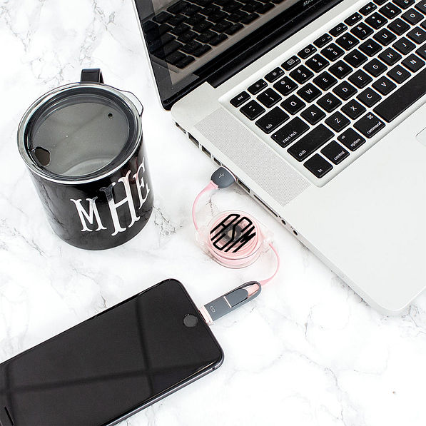 new retractable iphone charger with usb connector