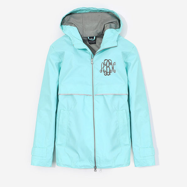 Plus size monogrammed rain jacket hotsell