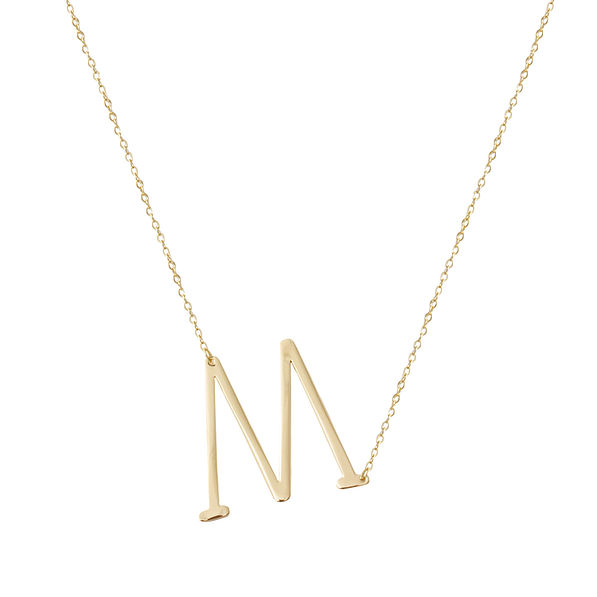 M sideways necklace Clearance
