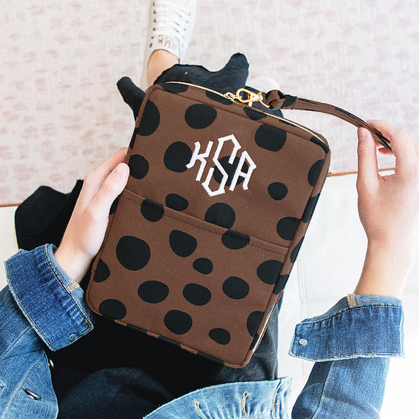 personalized hickory leopard bible carrying case with strap