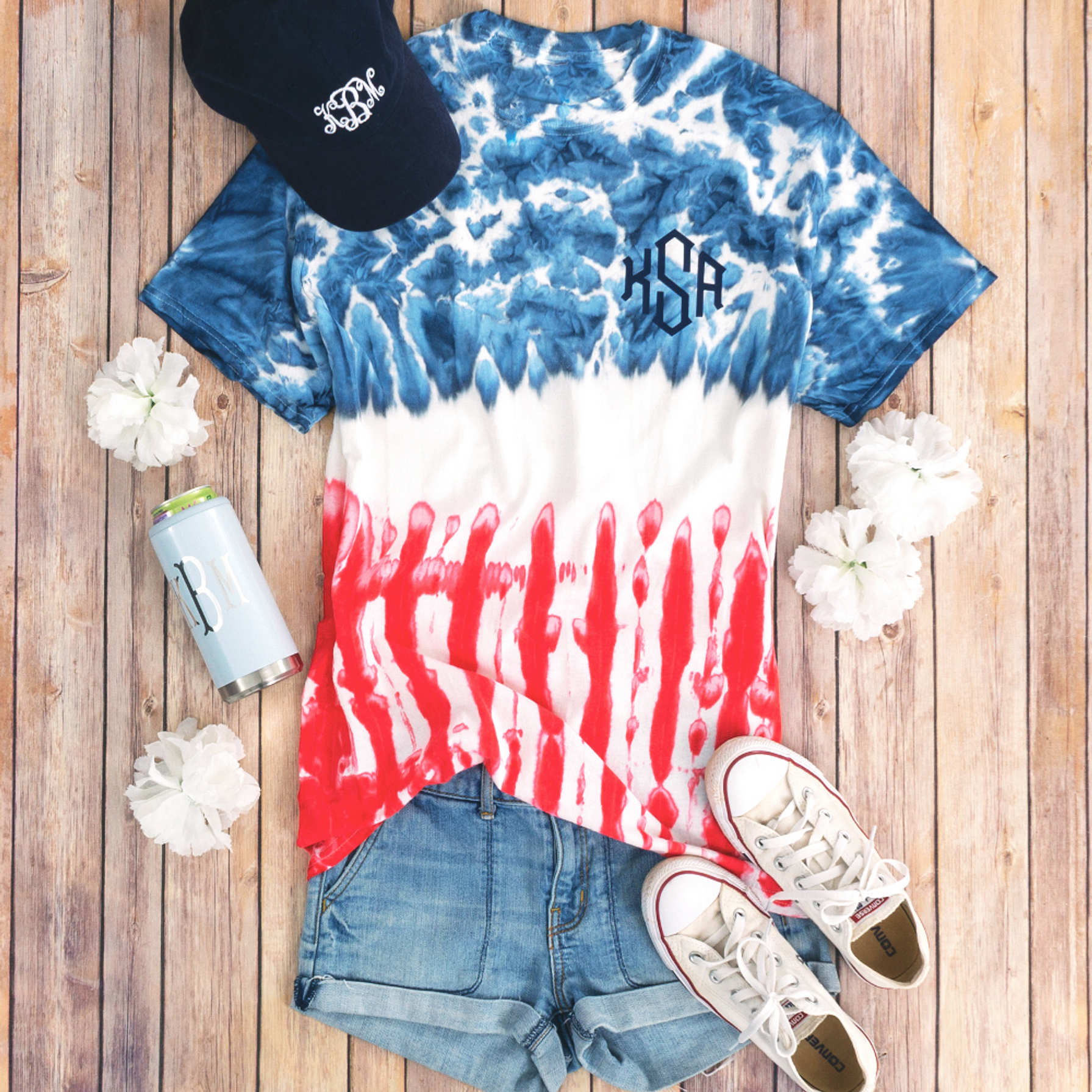 tie dye american flag t shirt