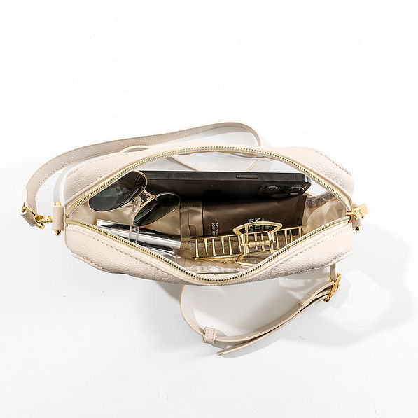 bone clear stadium crossbody bag open