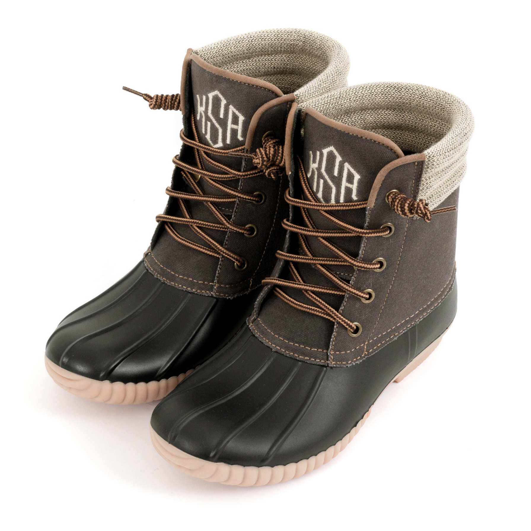 Personalized Waxed Cotton Duck Boots - Marleylilly