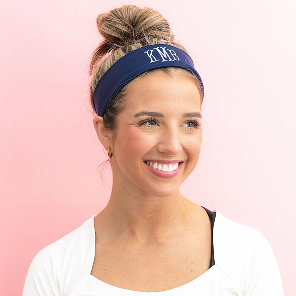 navy headband on meg