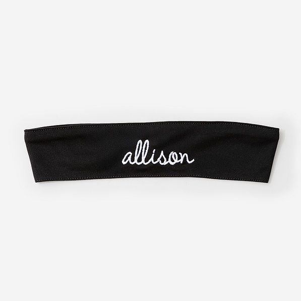 Monogrammed Headband in Black