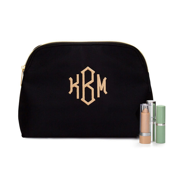 monogrammed nylon cosmetic case