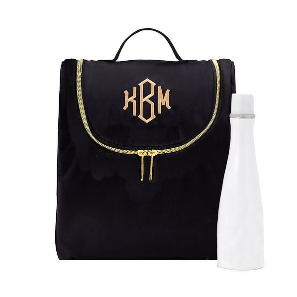 monogrammed nylon hanging toiletry bag