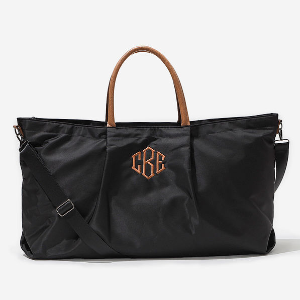 Monogrammed Classic Weekender Bag in Black