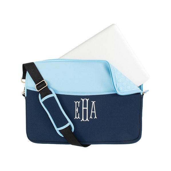 monogrammed laptop sleeve