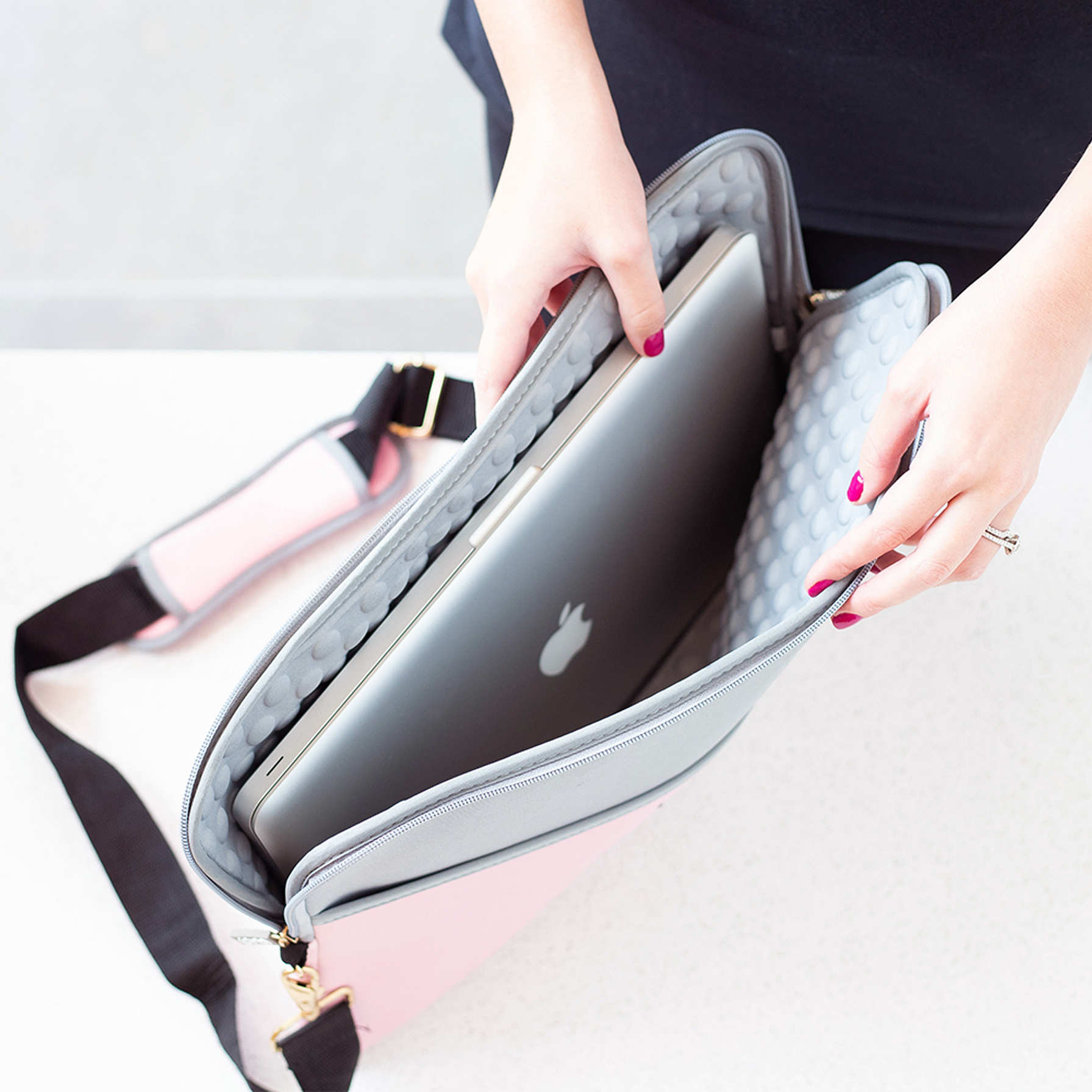 Monogrammed Laptop Case/Sleeve 13” or 16” Strap