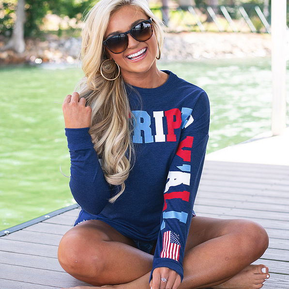 stars and stripes y'all jersey on dock