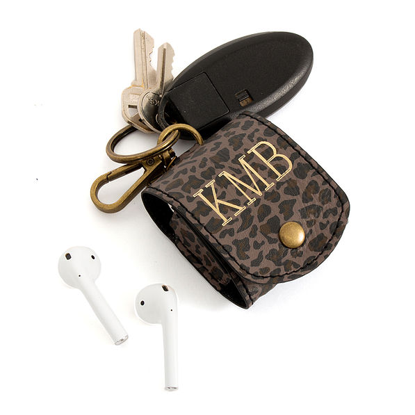 Brown-Gold Monogrammed Small Letters AirPod Cases – TrayToonz