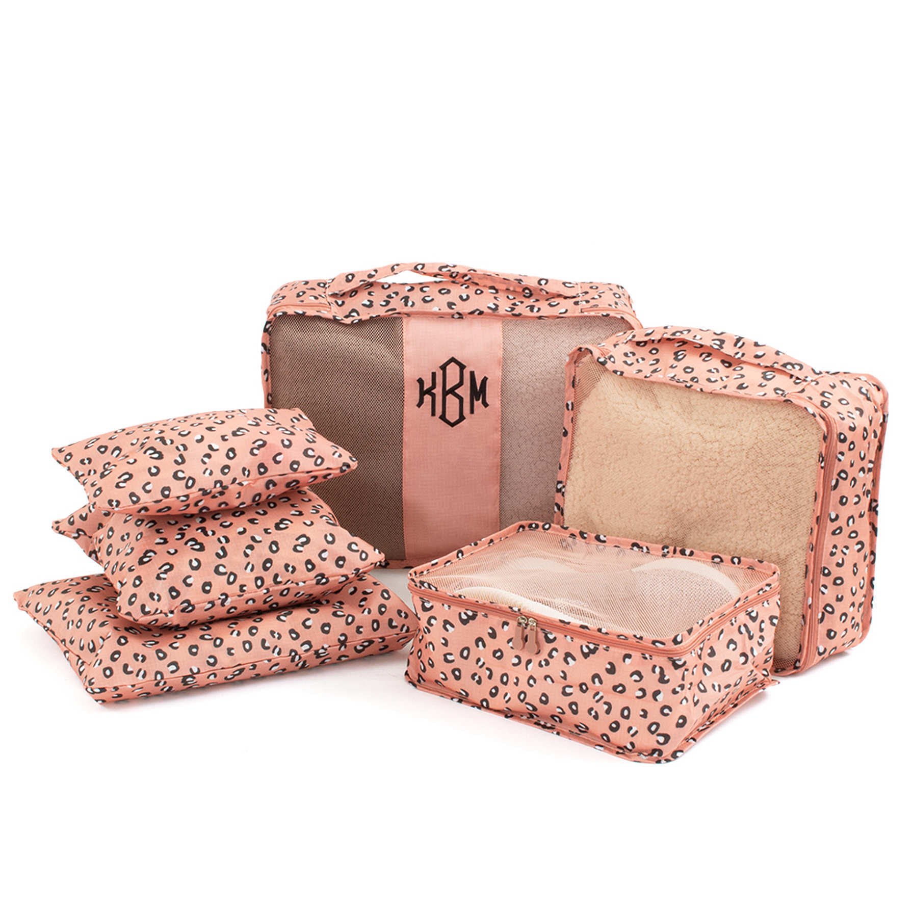 Monogrammed Travel Set 6Bag Packing Set Marleylilly